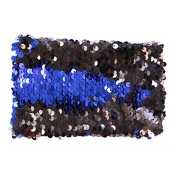 Abilitations Sensory Sequin Soother, 6 x 4 Inches, Blue/Black 2027642