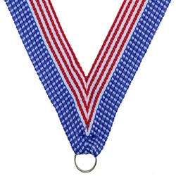 Image for Neck Ribbon, 7/8 x 30 Inches, Stars/Stripes from School Specialty