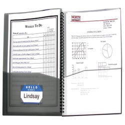 Image for C-Line Spiral Poly Portfolio, 8-1/2 x 11 Inches, 8 Pockets, Smoke from School Specialty