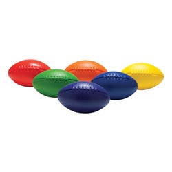 Image for FlagHouse Squeezy Foam Football, Set of 6, Assorted Colors from School Specialty