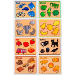 Everrich Objects and Animals Small Color Puzzles, Set of 8 Item Number 1598717