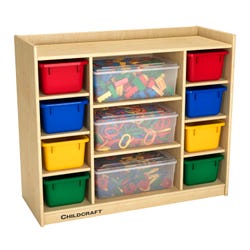Image for Childcraft Storage Unit, 8 Assorted-Colored Trays, 3 Translucent Trays, 35-3/4 x 14-1/4 x 30 Inches from School Specialty