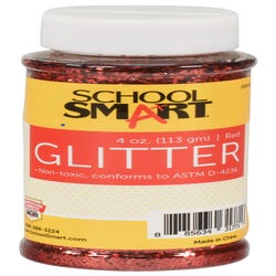 Image for School Smart Craft Glitter, 4 Ounce Jar, Red from School Specialty