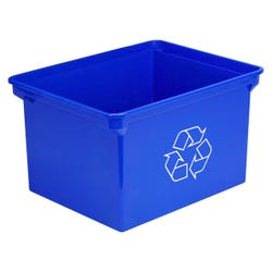 Image for School Smart Recycle Bin, 9 Gallon, Blue from School Specialty
