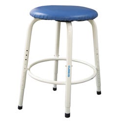 Image for Shimpo Adjustable Stool, 19 - 26 Inch Seat, Blue Seat, White Frame from School Specialty