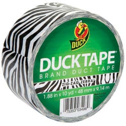 Image for Duck Tape Printed Duct Tape, 1.88 in x 10 yd, Zig-Zag Zebra from School Specialty