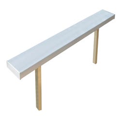 Image for National Recreation Systems Aluminum Permanent Bench, Square Tube and Angle Leg, In-ground Mount, 6 Feet from School Specialty