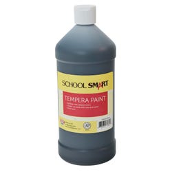 School Smart Tempera Paint, Black, 1 Quart Bottle Item Number 2002722