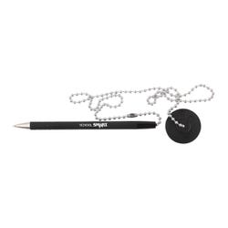 Image for School Smart Counter Pen with Chain, Medium Tip, Black Ink/Barrel from School Specialty