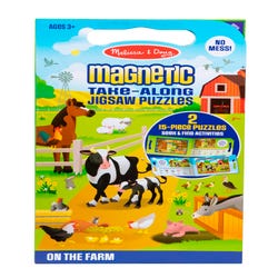 Image for Melissa & Doug Take-Along Magnetic Jigsaw Puzzles - On the Farm, 31 Pieces from School Specialty