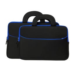 Image for Dukane Classroom Series Netbook Sleeve with Handle, 11 Inches, Black/Blue from School Specialty