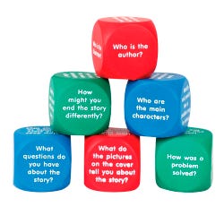 Image for Learning Resources Reading Comprehension Cubes, 6 Pieces from School Specialty