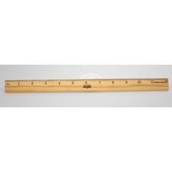 School Smart Wood Ruler, Single Beveled Plain Edge, 12 Inches, Scaled in 1/16 Inch Increments Item Number 081893