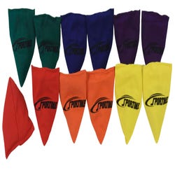 Image for Sportime Triangle Bean Bags, 4-1/2 Inches, Assorted Colors, Set of 12 from School Specialty