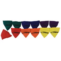 Image for Sportime Triangle Bean Bags, 4-1/2 Inches, Assorted Colors, Set of 12 from School Specialty