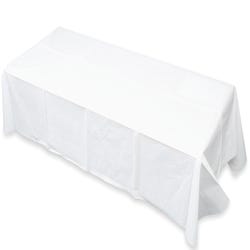 Image for Tatco Embossed Table Cover, 54 W x 108 D in, Rectangle, Paper, White, Pack of 20 from School Specialty