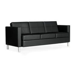 Global Industries Citi 3-Seat Sofa, 72 x 31 x 30 Inches, Black 1438576