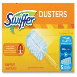 Image for Swiffer Unscented Duster Kit, Blue/Yellow, Case of 6 from School Specialty