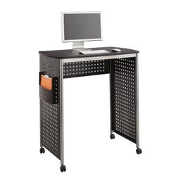 Safco Scoot Stand-Up Mobile Workstation, 39-1/2 x 23-1/4 x 42 Inches, Black, Item Number 1492548