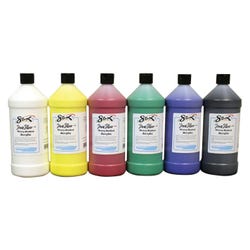 Image for Sax Heavy Body Acrylic Paint, Quart Bottles, Assorted Colors, Set of 6 from School Specialty