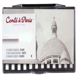Image for Conte Crayons in Plastic Box, B Tip, White, Pack of 12 from School Specialty