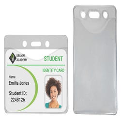 Image for C-Line Heavy Duty Badge Holders, Horizontal, 2-2/5 x 3-2/5 Inches, Pack of 100 from School Specialty