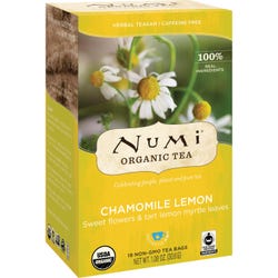 Image for Numi Chamomile Lemon Herbal Premium Organic Tea, Box of 18 Bags from School Specialty