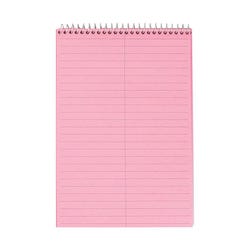 Image for TOPS Wirebound Steno Notebook, 6 x 9 Inches, Gregg Ruled, Pink, 80 Sheets, Pack of 4 from School Specialty