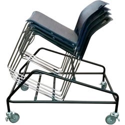 Image for Classroom Select NeoClass Sled Base Stacking Chair Dolly, Black Frame, Four Casters from School Specialty