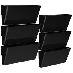 Image for Storex Magnetic Wall Pockets, Legal Size, Black, Pack of 6 from School Specialty