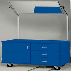 Stevens ID Systems Mobile Demonstration Station with Mirror and Lock, 48 x 24 x 36 Inches 4000499