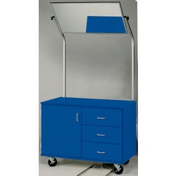 Stevens ID Systems Mobile Demonstration Station with Mirror and Lock, 48 x 24 x 36 Inches 4000499