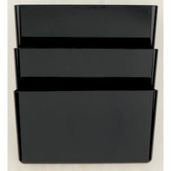 Image for Officemate Plastic Recycled Wall File, 13 x 4-1/8 x 14-1/2 Inches, Black, Pack of 3 from School Specialty