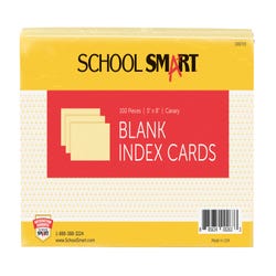 Image for School Smart Unruled Index Cards, 5 x 8 Inches, Canary, Pack of 100 from School Specialty