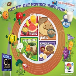 Image for Visualz Active Kids MyPlate 24 x 18 in Laminated Poster from School Specialty