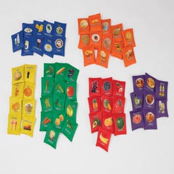 Image for Sportime My Plate Nutrition Bean Bags, 4 x 4 Inches, Assorted Colors, Set of 60 from School Specialty