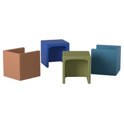 Image for Children's Factory Cube Chairs, 15 x 15 x 15 Inches, Woodland, Set of 4 from School Specialty