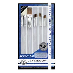 Royal & Langnickel Clear Choice Soft Natural Hair Brushes, Ceramic Combo, Set of 24 Item Number 2021368