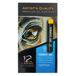 Image for Sargent Art Non-Toxic Large Oil Pastel, 2-23/32 x7/16 in, Assorted Color, Set of 12 from School Specialty