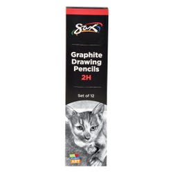 Image for Sax Graphite Drawing Pencil Pack, 2H Lead Hardness Degree, Set of 12 from School Specialty