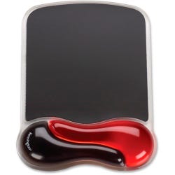 Image for Kensington Duo Gel Wave Mouse Pad with Wrist Rest, Red/Black from School Specialty