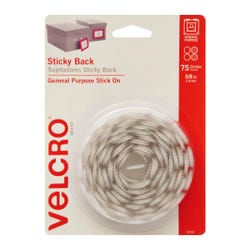 VELCRO Brand Sticky Back Circles, 5/8 Diameter Inch, White, Pack of 75 2128997