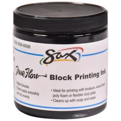 Sax Water Soluble Block Printing Ink, 8 Ounce Jar, Black Item Number 461924