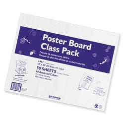 Image for Pacon Poster Board Classroom Pack, 22 x 28 Inches, 4-Ply Thickness, Assorted Color, Pack of 50 from School Specialty