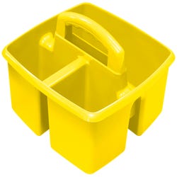 Image for Storex Small Caddy, 9-1/4 x 9-1/4 x 5-1/4 Inches, Yellow, Pack of 6 from School Specialty