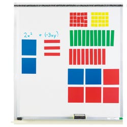 Image for Learning Resources Magnetic Write and Wipe Algebra Tiles, Set of 72 from School Specialty