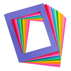 Image for Hygloss Bright Paper Frames, 11 x 14 Inches, Assorted Colors, 24 Pieces from School Specialty