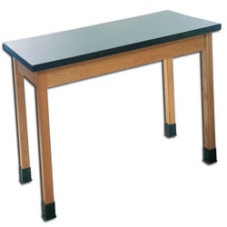 Image for Classroom Select Science Table, ChemGuard Top, 60 x 30 x 36 Inches, Oak, Black from School Specialty