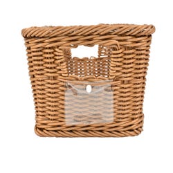 Image for School Smart Medium Wicker Basket with Label Holder, Polypropylene, 11 x 16 x 6 Inches from School Specialty