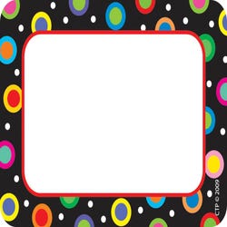 Image for Creative Teaching Press Dots on Black Name Tags, 3-1/2 x 2-1/2 Inches, Pack of 36 from School Specialty